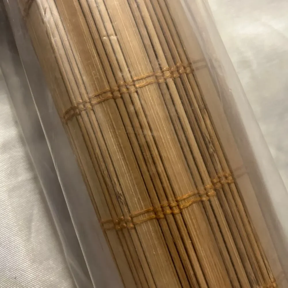 Cordless bamboo roller window blinds 25” by 72”